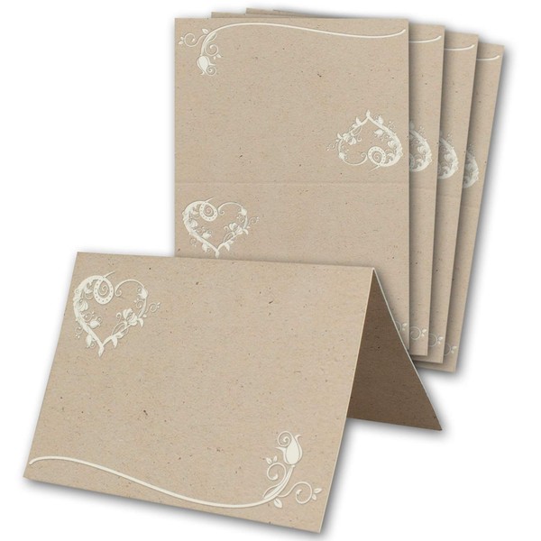 Glüxx Agent 10 Wedding Place Cards - Kraft Paper Look