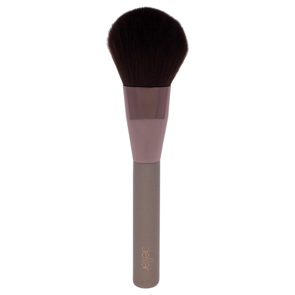 Delilah - Large Powder Complexion Brush - Flat, Arched Shaped - Synthetic Fibre Blends - Loose or Pressed Powders - Wooden Handle - For all Skin Type - Cruelty Free - 1 Pc