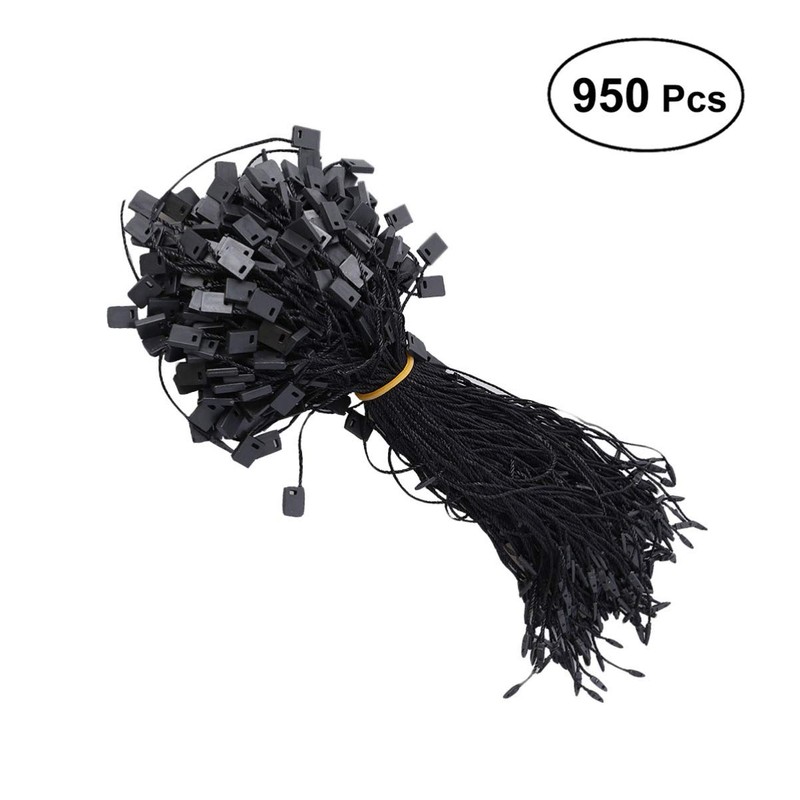 Healifty Pack of 950 Black Tag String Nylon Lock Black