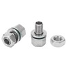 2Pcs Cable Connectors Waterproof Stainless Steel Cord Head Adapters for