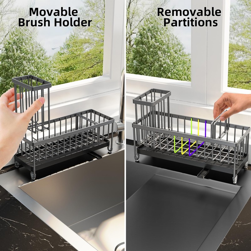 Moforoco Extra Large Sponge Holder for Kitchen Sink Organizer Caddy,