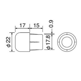 Hurricane (Hurricane) P22 hankyuugata Side Cap Chrome Plated hb0320 °C