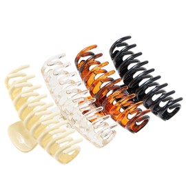 ZOUIQSS Große Haarklammern für Frauen, rutschfeste Haarklammern mit starkem Halt, Haarstyling, dünn und dick, für lockiges Haar, 4 Stück(Style3)