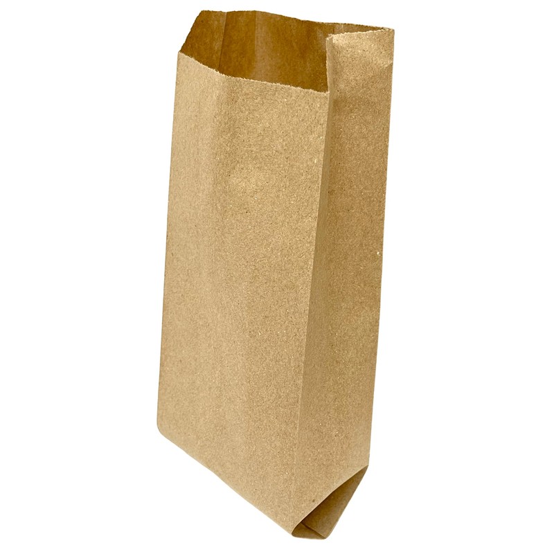 Bolsa De Papel Kraft No. 4 Cafe Ecológica (12x30 cm)