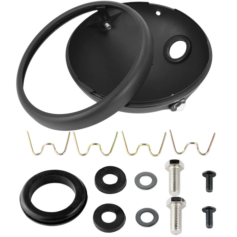Gokelomg 7 Motorcycle Retro LED Headlight Base in Black