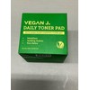 Unbranded Vegan J Daily Toner Pads Exfoliating Hydrating Moisturizing