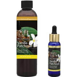 The Home of Fragrances - Set of 2 Bottles of Fragrance Oils - 2oz & 8oz (Vanilla & Patchouli)