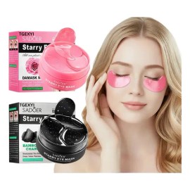 TGEXYI 120 pzs parches de colágeno,60 rosa y 60 carbón,parche de hidrogel con retinol y colágeno, quitar-ojeras e hidratación,promueve la circulación 