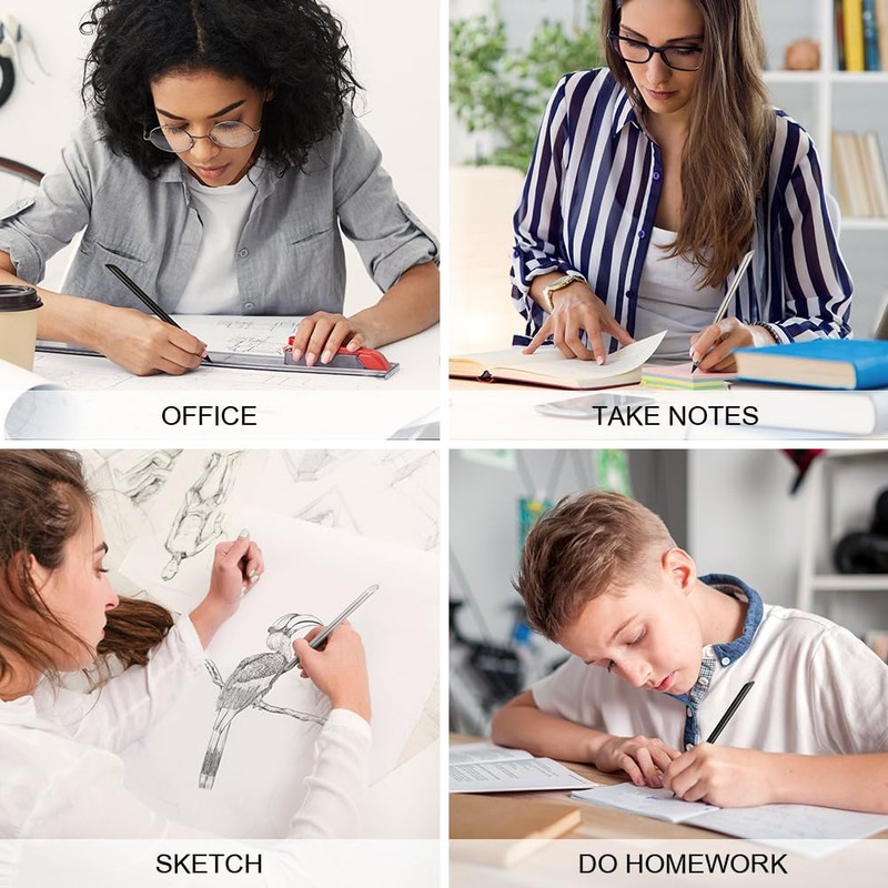 AUAUY 2 PCS Metal Inkless Pencil, Reusable Everlasting Infinity Pencil,