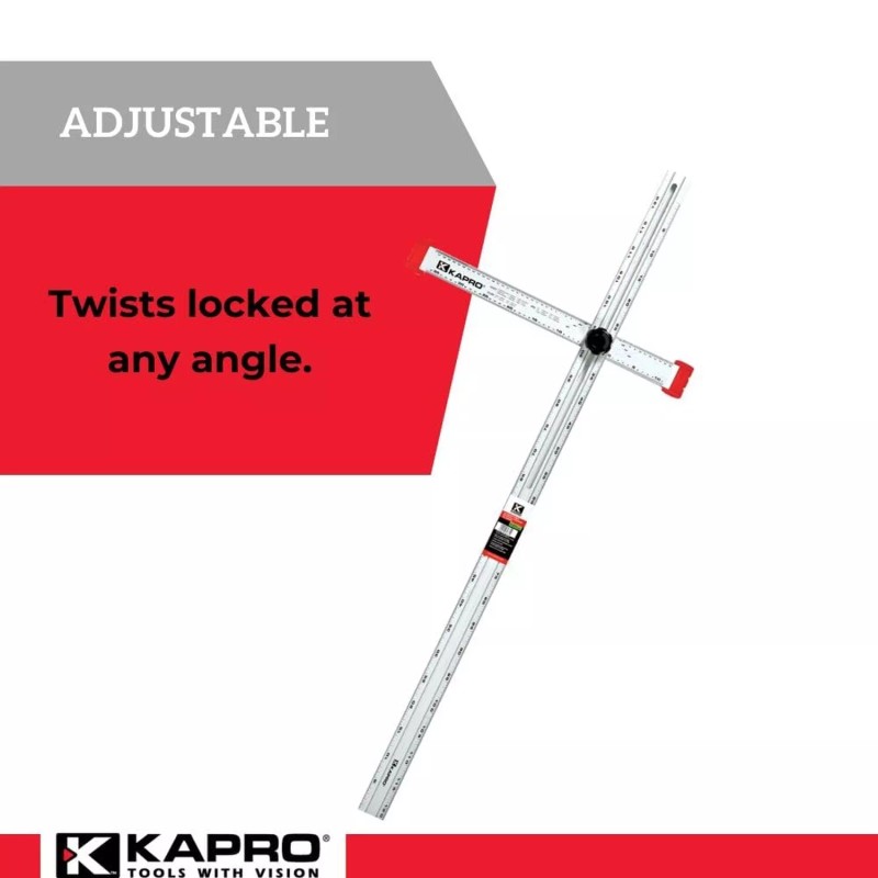 Kapro - 317 Adjustable Drywall T-Square Tool - Aluminum -