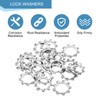 sourcing map M10 20Pcs External Tooth Washers, 410 Stainless Steel