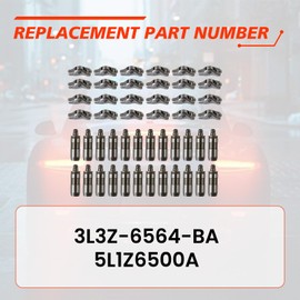 48PCS Engine Rocker Arm Lifters Set, Compatible with 2005-2010 Explorer Mustang F-250 F-350 F-450 4.6L, 2005-2014 Expedition Lincoln Navigator 5.4L, Replaces Part 3L3Z-6564-BA 3L3Z6564BA 5L1Z6500A