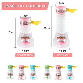 Filtro de Agua de Boquilla de Grifo Giratorio de 360 ​​°, 6pcs Filtración de Purificación de Agua del Grifo de la Cocina Doméstica,Boca de Silicona Interfaz Universal Filtro,Rociador de Filtro (6 pcs)