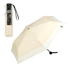 [2025] Wpc. Parasol Blackout Minimalist Basic Parasol Beige <100% Light Shading Ratio/100% UV Reduction/UPF 50+/Heat/Rain Resistance> Folding Umbrella, Ribs, 21.7 inches (55 cm), Commuting to Work or