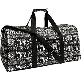 Fashion Travel Cheer Gym Duffle Bag 21" (Elephant B/W)