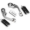 VG MOTO Motorcycle 1.25" Long Angled Highway Footpegs Adjustable Foot