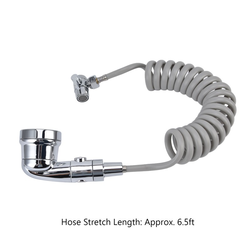 Sink Shower Sprayer Stretchy Hose Adjustable Mode Faucet Sprayer Attachment