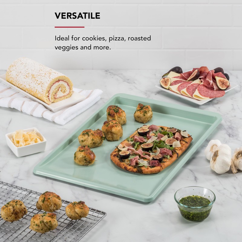 KitchenAid 13x18in Nonstick Aluminized Steel Cookie Slider, Pistachio