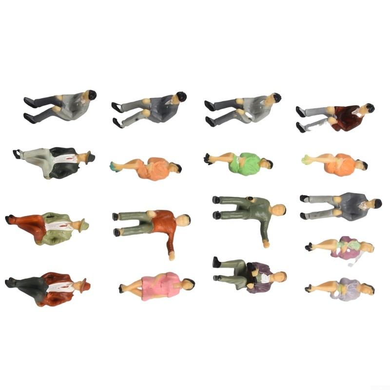50 Pieces Sitting Figures Scale 1:32 Figure Model Peoplee Track