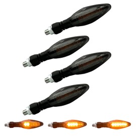 Turn Signal, E-Mark Certified, Vehicle Inspection, Set of 4, Universal Use, 6 LED, High Brightness, Turn Signal, 12 V (Smoke, Model 3/4)