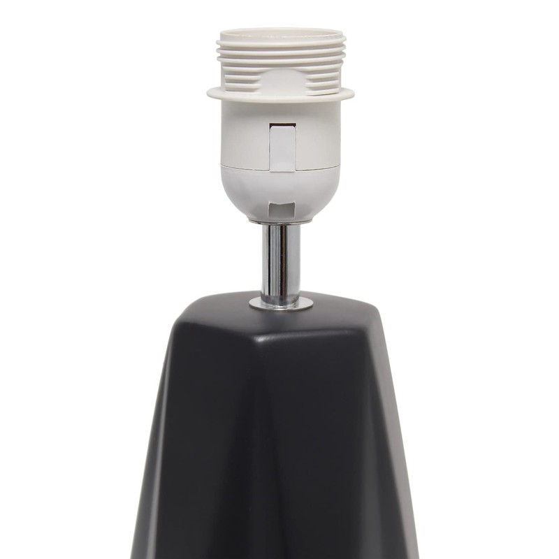 Simple Designs LT2082-BLK Ceramic Prism Table Lamp, Black