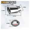 Stainless Steel Car Exhaust Tip, 2.5" to 3.3" Adjustable Chrome-Plated