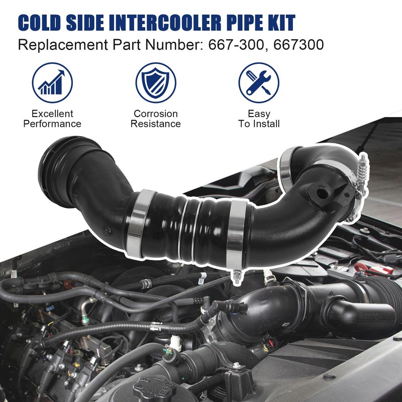 Cold Side Intercooler Pipe Compatible with Ford F250 F350 F450