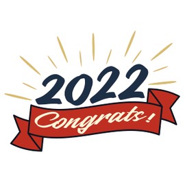 Congratulations to The New Batch of Graduates Art for Congratulatory Banner Wall Decoration - Senior Class of 2022 Artwork Design for Graduating Students Vinyl Wall Decal - 20" x 14"