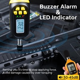 YIYEIE 32PCS Digital Torque Screwdriver, 2.66-53.1 in-lbs/0.3-6 Nm, Inch Pound Torque Screwdriver Electrician with Buzzer & LED Indicator, Adjustable Screwdriver Torque Wrench Set with Bits & Sockets