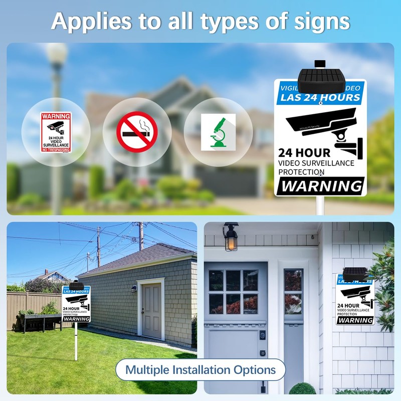 WEILAILIFE Solar Powered Deck Lights for Sign, Outdoor Solar LED