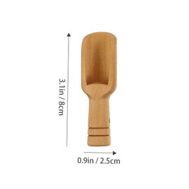 Ciieeo 9 Pcs Mini Wooden Salt Spoons Small Practical Teaspoons for Sugar Coffee and Tea Easy to Clean for Outdoor Activities