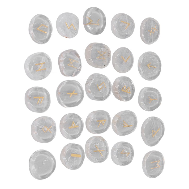 Rune Stones Fine Workmanship Stylish Appearance Small Volume White Crystal
