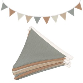 XYDEG Neutral Boho Boy Girl Room Wall Decor,Toddler GirlRoom Bedroom,Garland Triangle Banners Pink Daisy Flower,11Ft Pennant Banner Bunting Flags Fabric for Baby Shower Birthday Party Wall Art