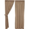 VHC Brands Farmhouse Window Curtains-Sawyer Mill Tan Panel Pair, One