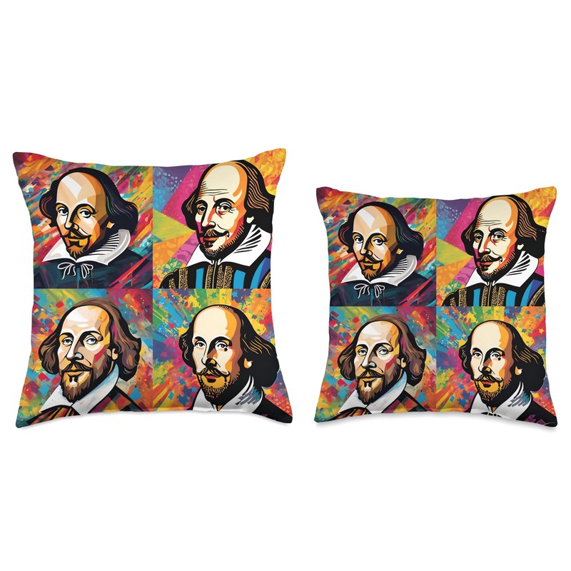 Radiant Shakespeare Throw Pillow