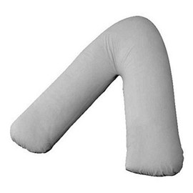 V Shaped Pillow Orthopedic Back & Neck Support/Pregnancy/Nursing Pillow With Complimentary Silver Pillowcase Cover FREE By Comfort Collections