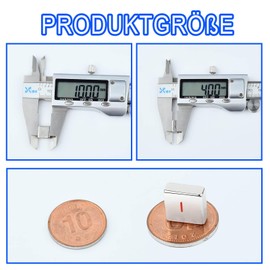 Pack of 50 Neodymium Magnets Strong, 10 x 10 x 4 mm, The N-Pole Direction of the Rectangular Magnet Is Marked, Small Magnets for Magnetic Board, Magnets Set, Small Whiteboard Magnets for Crafts