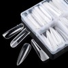 96Piezas Moldes de Uñas, 4 Estilos Extensión de Poli Gel