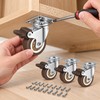 2-Inch Caster Wheels Set of 4 with Brakes & 20