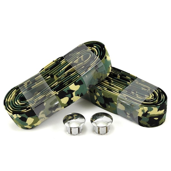 Serfas Cork Bar Tape, Camo/Green