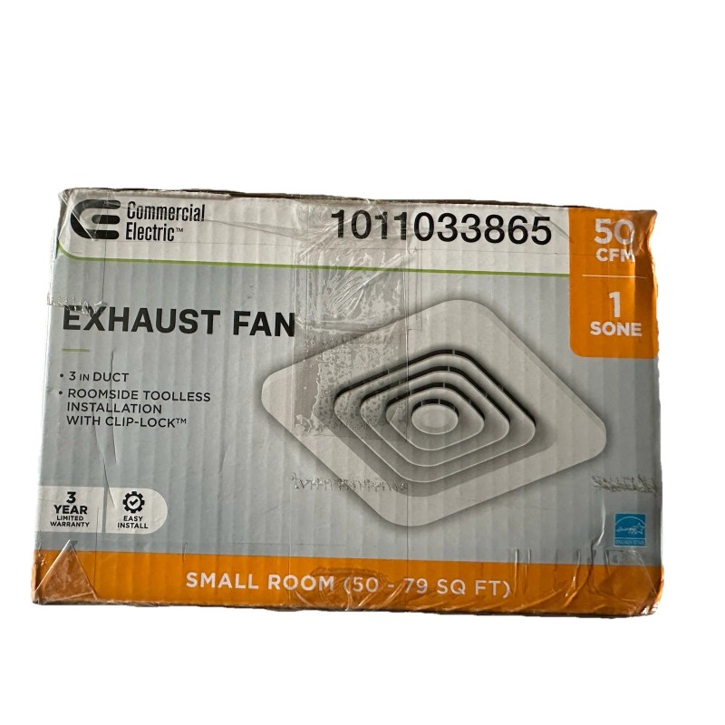 Commercial Electric 50 CFM Ceiling Bathroom Exhaust Fan BF1101 New