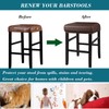 HFCNMY Stool Covers Rectangle, Stretch Waterproof PU Rectangle Bar Stool