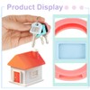 40 Piece Keycap Set with Labels Square and Round Plastic