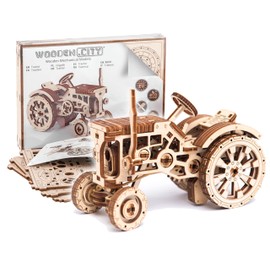 WOODEN.CITY 3D Wooden Tractor Puzzle - Model Tractor Kit for Adults - 164 Parts