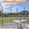 2 Pack 10 FT String Light Poles,Metal with Fork Lights