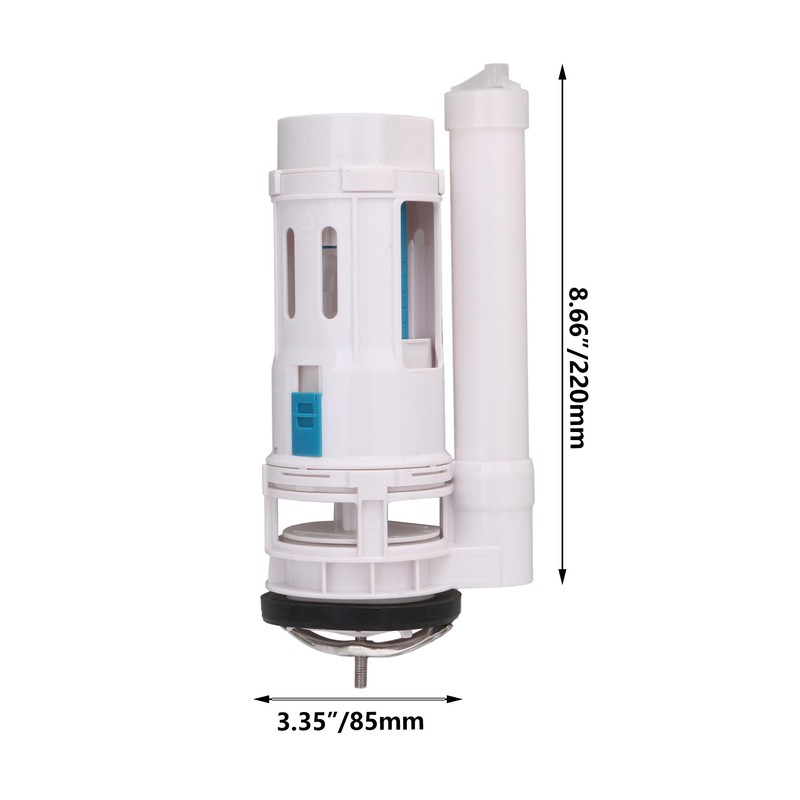 210mm Height White Toilet Push Button Valve Element Dual Flush