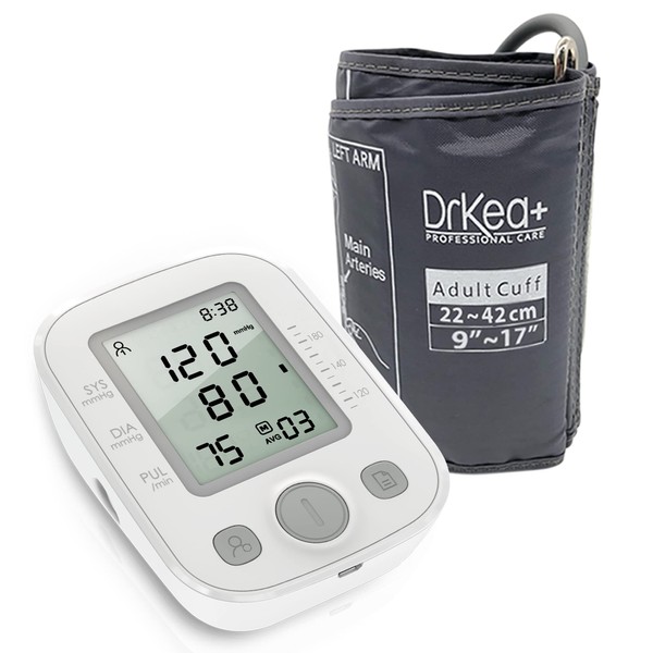 Clinical Automatic Blood Pressure Monitor Upper Arm - Large Display Blood Pressure Monitors - Digital Blood Pressure Machine - BP Monitor - Large BP Cuff - Blood Pressure Kit For Home Use
