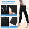 CACASO Compression Stockings for Women & Men, Thigh High Footless