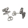 Thor's Hammer Stud Earrings 925 Sterling Silver No. 30, Sterling