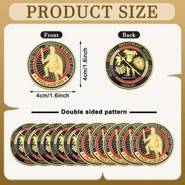Nosiny 10 Pcs Put on The Whole Armor of God Coin Religious Prayer Coins for Christian Church School(Novel Style)